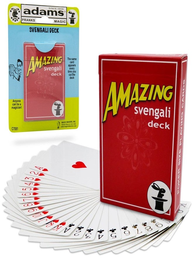 MAGIC MAKERS Adams Pranks and Magic - Amazing Svengali Deck (Red or Blue) - Classic Novelty Magic Trick Toy - Image 1